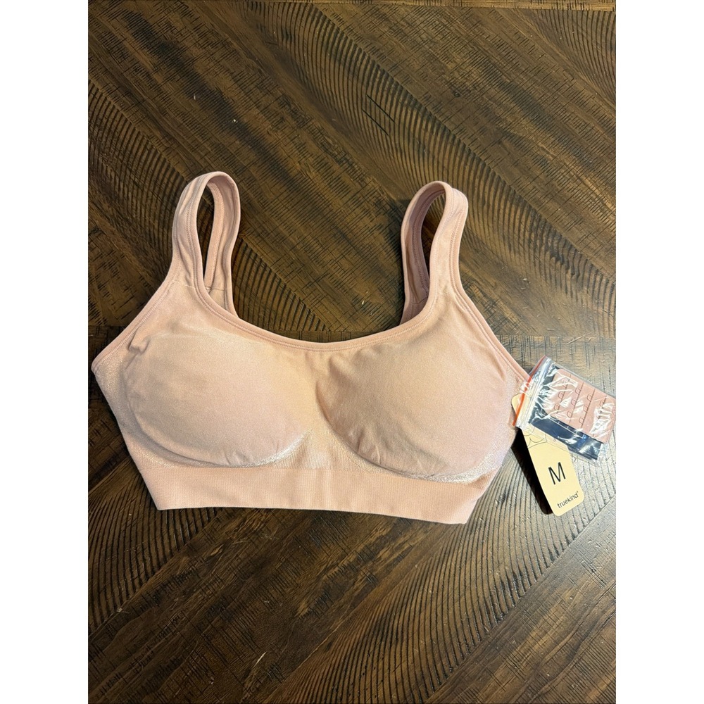 Truekind Daily Comfort Wireless Supportive Comfort Shaping Bra Nude Medium NWT